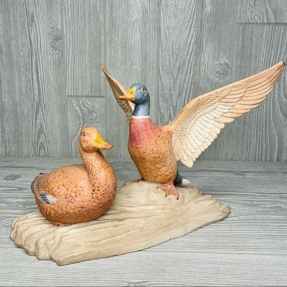 Vintage Holland mold ceramic mallard duck lamp base figurine eBay