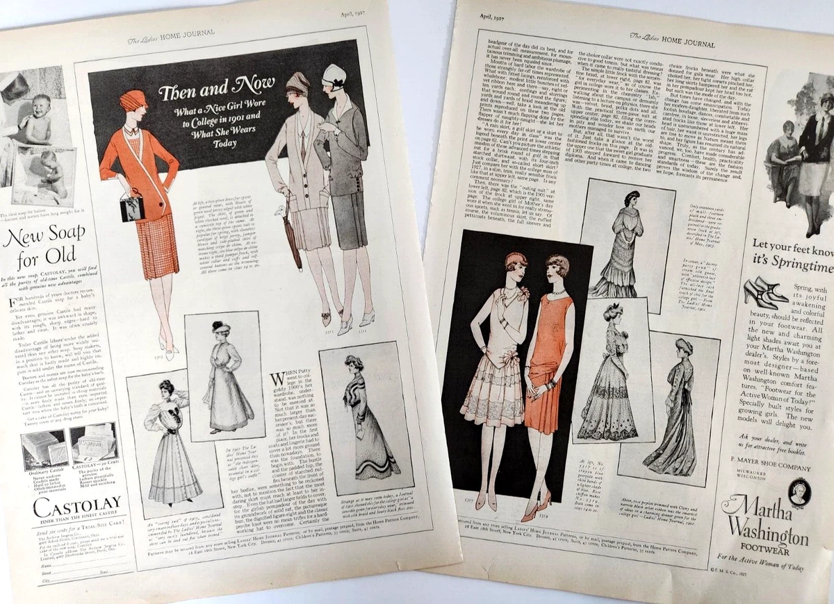 Than And Now Womens Fashion Clothing Vtg 1927 Magazine Print 2 Pages