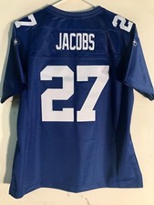 Camiseta para mujer Reebok Premier NFL New York Giants Brandon Jacobs azul talla L