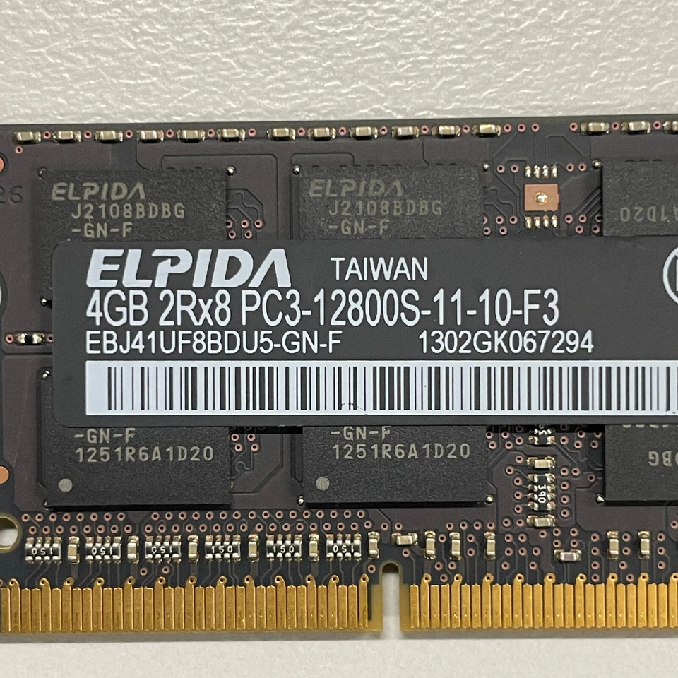 Elpida 4GB DDR3 Ram PC3-12800 1600MHz SODIMM EBJ41UF8BDU5-GN-F Apple iMac 2014 - Image 2 of 4