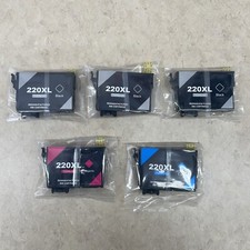 5 PK 220XL Ink Cartridge For Epson T220XL XP320 XP420 XP424 WF2630 WF2650 WF2750