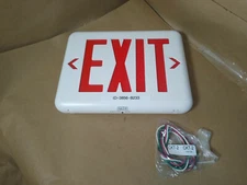 NEW Dual-Lite Red LED Exit Sign, UL-Listed Emergency Light Model #  EVEUGW-2C