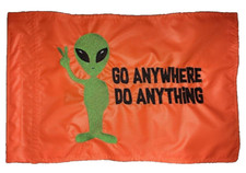 Personalized PEACE ALIEN Safety Flag UTV JEEP ATV Fits regular and lighted whips
