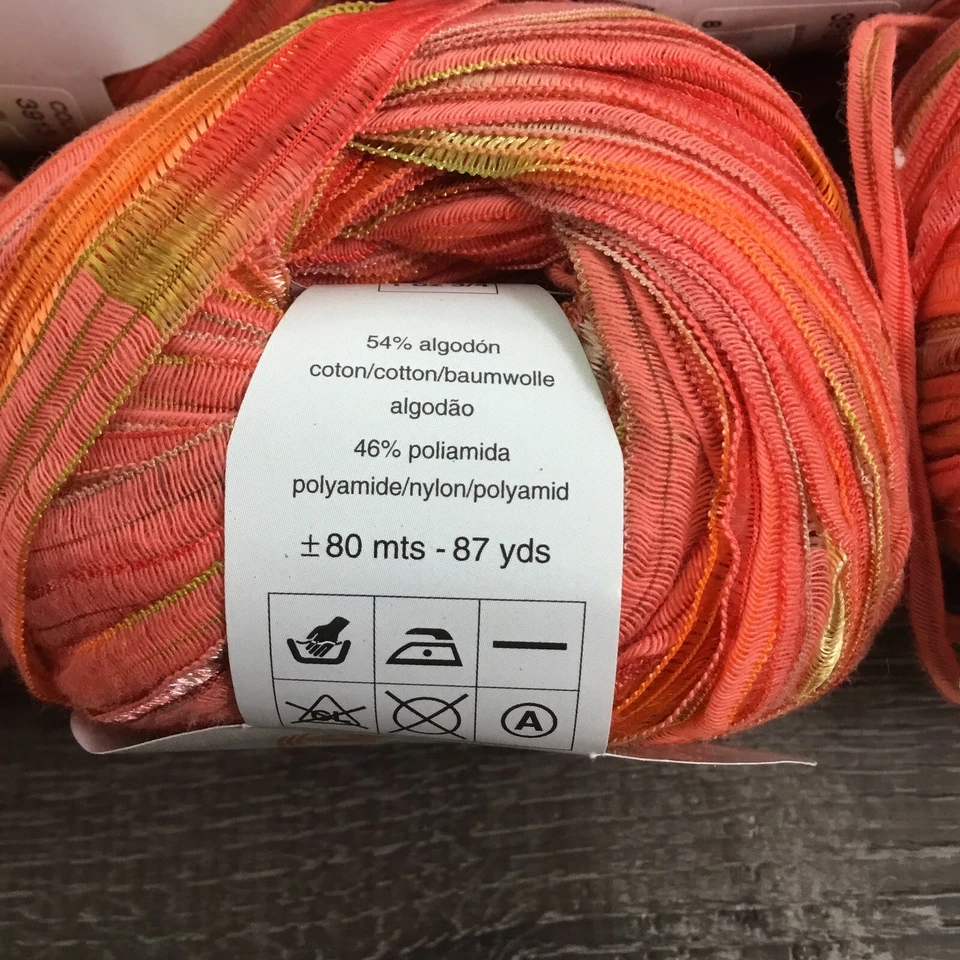 Katia Pinta Print Ribbon Yarn Color 3913 Yarn Lot Of 5 New - Image 3 of 4