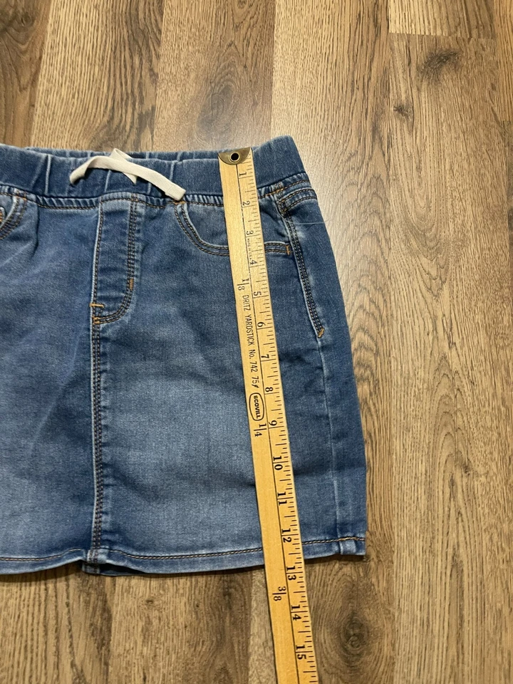 Falda Gap, Talla Grande Niña, Azul, Denim, Mini, Corbata Cintura Foto 4 de 4