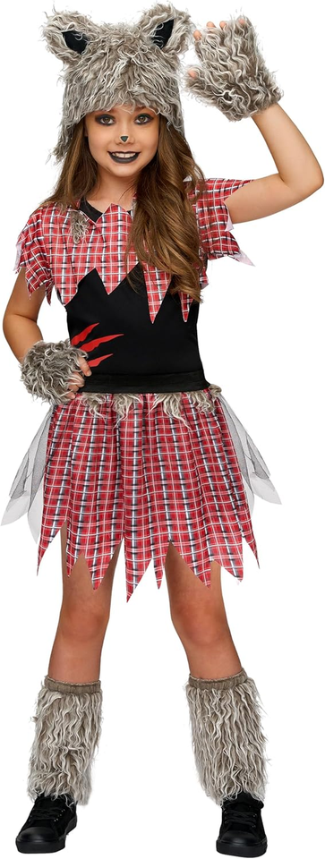 Werewolf Uniform Spooktacular Creations Girls Halloween Werewolf Costume 5-Pc Set, Sizes ...