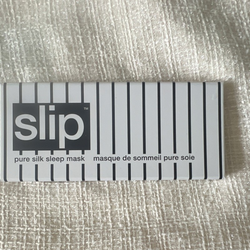 Slip Pure Silk Sleep Mask Single, White/Black Striped, MPN 53218-00610