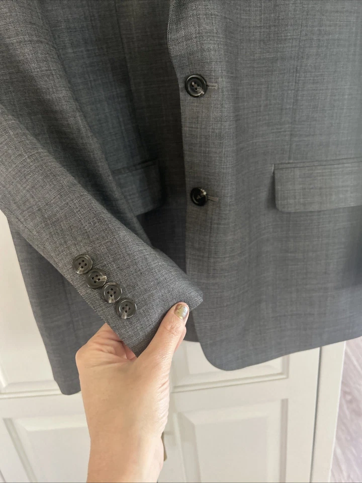 Chaqueta deportiva Chaps Ralph Lauren para hombre gris 100 % lana talla 44R Foto 2 de 4