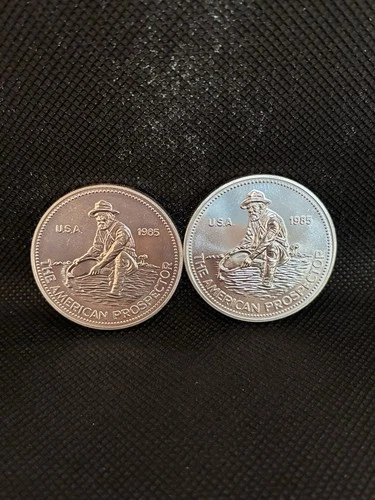 1985 American Prospector Eagle .999 Fine Silver Round 1 oz~ 2 Coins~