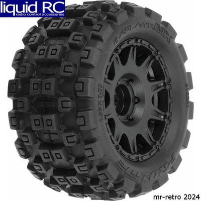 #ad Pro Line 1024110 Badlands MX 1.85 All Terrain Truck Tires 4 Mounted on Raid $32.99
