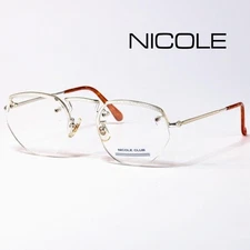 NICOLE MATSUDA Vintage Eyeglasses 8106 Silver Frame Unisex