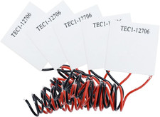 5PCS TEC1-12706 Peltier Module, 12V 6A 60W Heatsink Thermoelectric Cooler Coolin