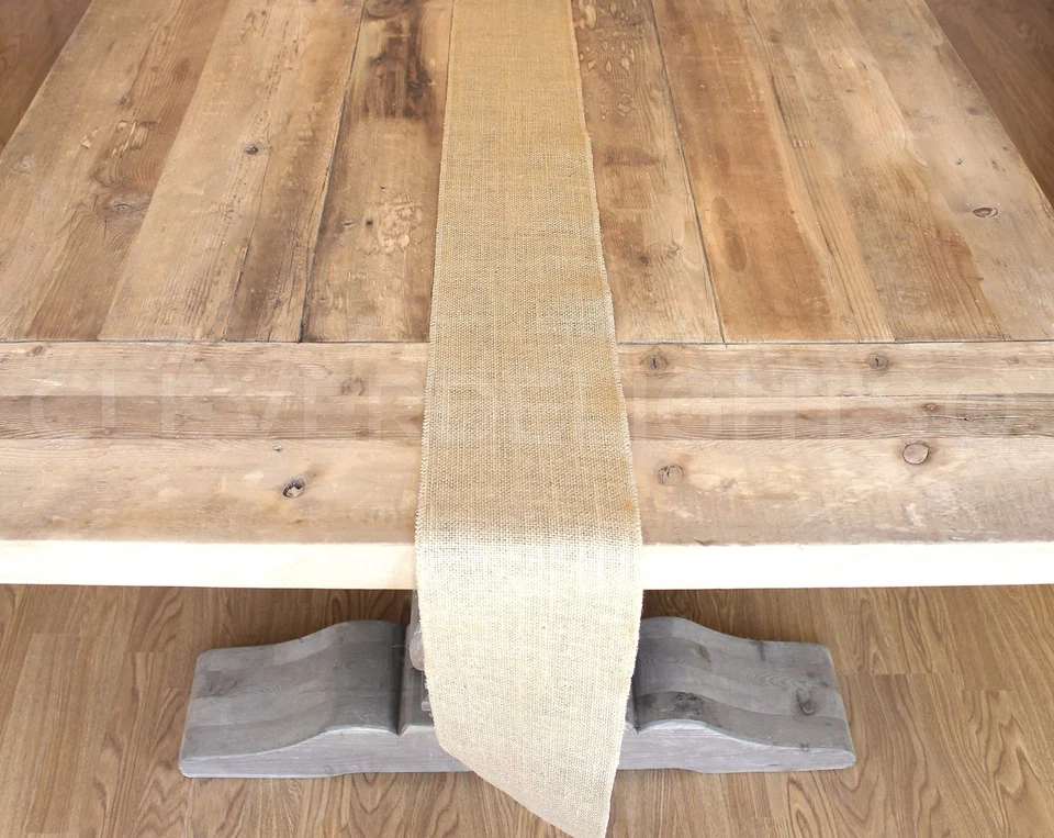 Rollo de arpillera premium de 6" - 50 yardas - bordes acabados sin deshilachar - fibra de arpillera de yute... Foto 3 de 4