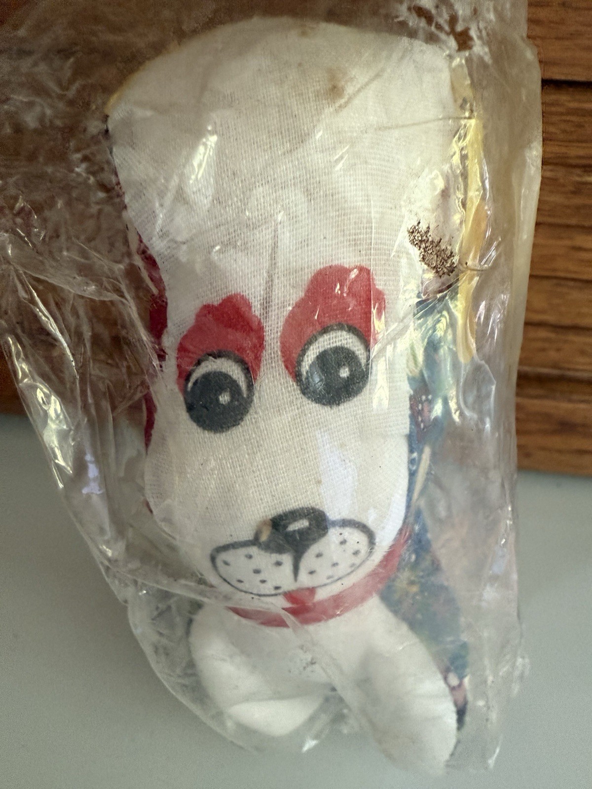 Vintage Carnival Fair Prize Stuffed DOGS 7" Print/plastic ears  LOT OF 2 Etone