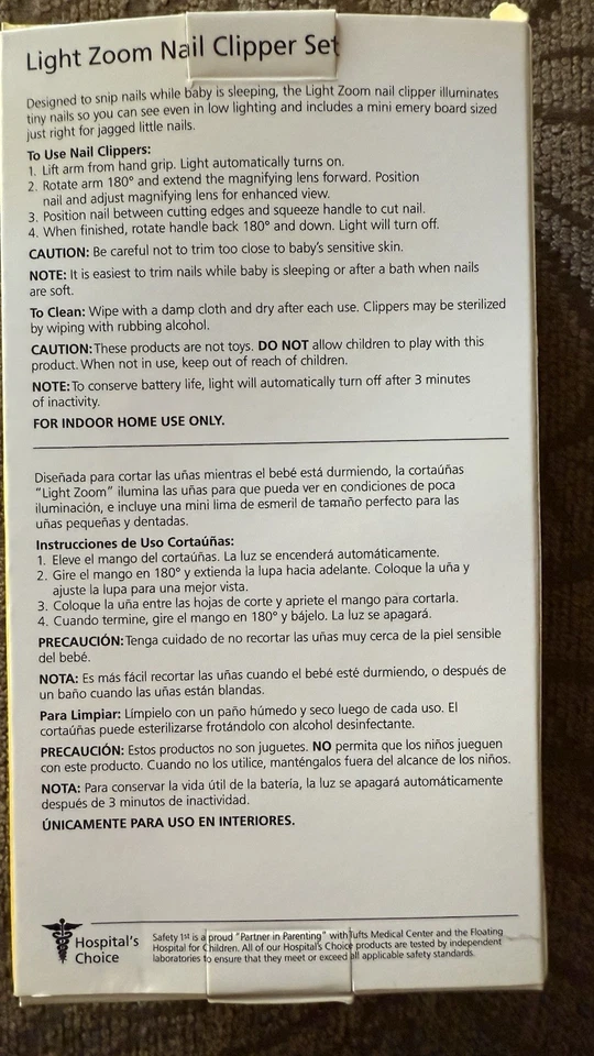 Cortaúñas Safety 1st Baby iluminadas y ampliadas con mini tabla de esmeril extra! Foto 3 de 4