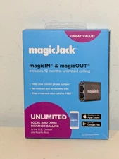 MagicJack MagicIn & MagicOut VOIP Phone Adapter Compatible W/ MacOS & Windows