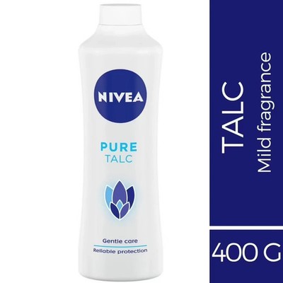 Nivea Pure Talcum Powder 400g Unisex For Gentle Fragrance & Reliable Protection