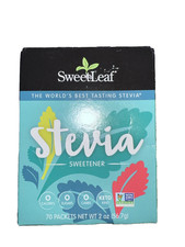 SweetLeaf Stevia Sweetener 70 Packets Zero Calorie Natural Sugar Substitute