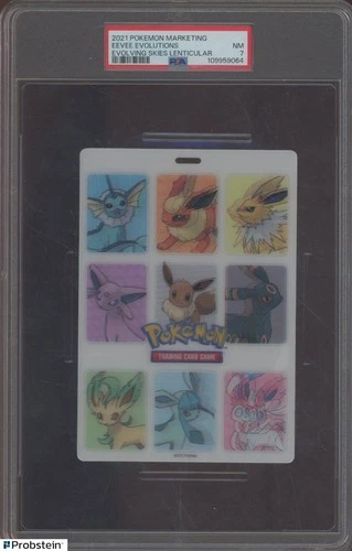 2021 Pokemon Marketing Evolving Skies Lenticular Eevee Evolutions PSA 7 NM