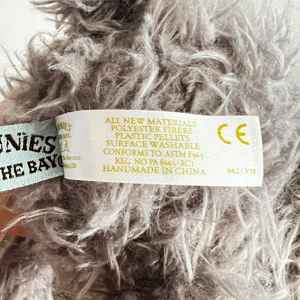 Peluche Bunnies By The Bay gris desaliñado gato gatito gatito a rayas 12” Foto 4 de 4