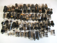 Lot of 70 Vintage Vacuum Tubes Mixed Brands Radio TV Steampunk Craft Display Art