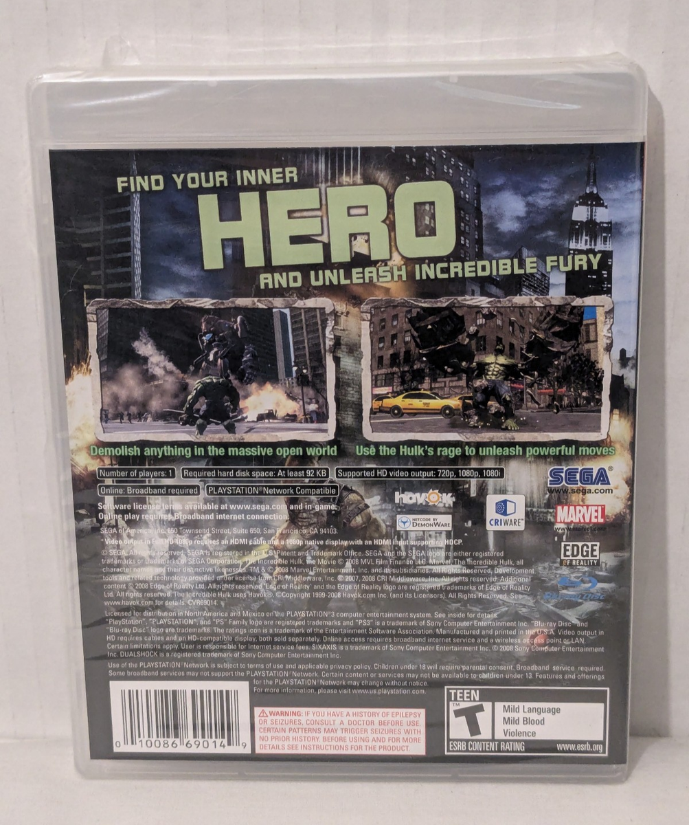 L'ncroyable Hulk complet sur PS3 Playstaton 3 - FR | eBay