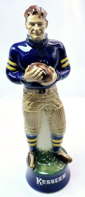Vtg Kessler Whiskey Decanter EMPTY 1980 The Football Player Spirit of Sports #1 