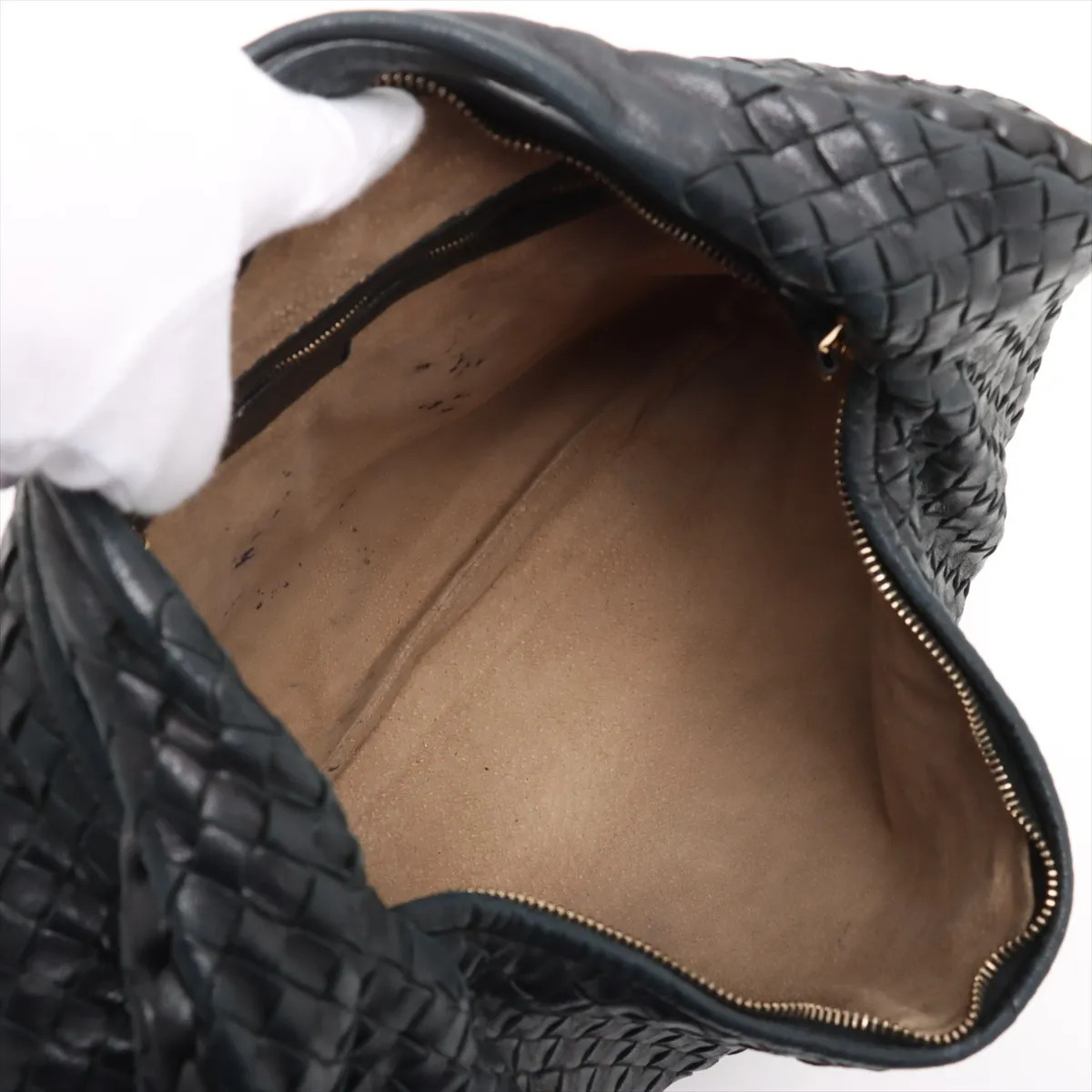 Bottega Veneta Intrecciato Hobo Leather Shoulder bag Black 115654 thumbnail 7