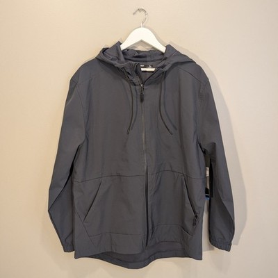Outdoor Point Summit Men s Gray Hooded Jacket Outdoor Travel Hiking - Size L 