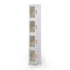 Narrow Storage Cabinet with Doors and Shelves Tall Skinny Bathroom Storage Ki...