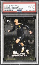 2020 TOPPS X BVB BORUSSIA DORTMUND #25 ERLING HAALAND ROOKIE RC PSA 10