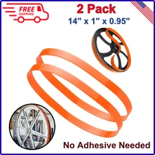 Upgraded Band Saw Urethane Tires 14"x1"x0.95" (2 Pack) Jet, Grizzly, Powermatic