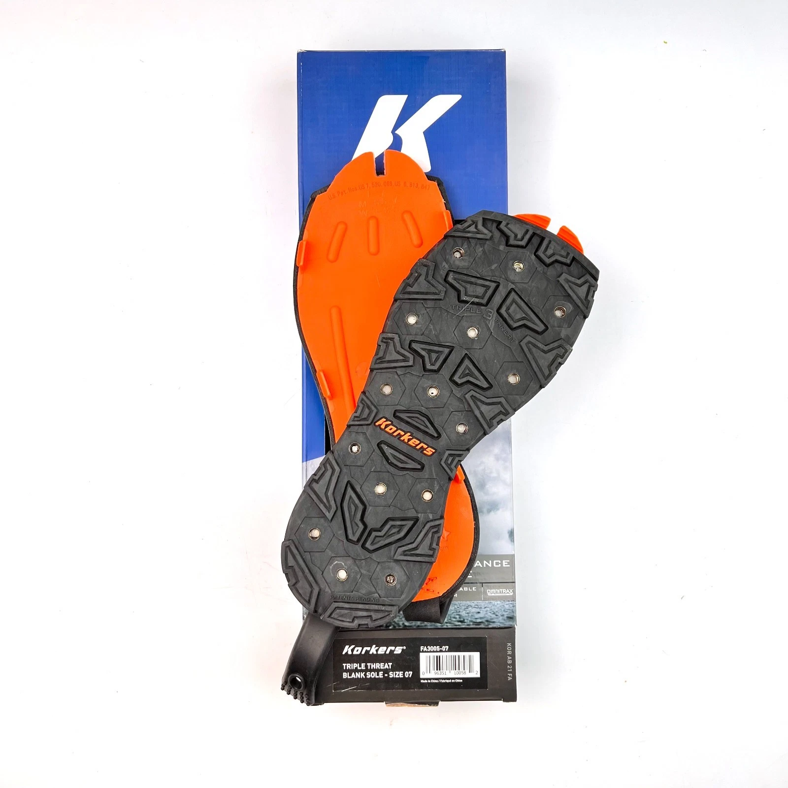 Korkers Omnitrax 3.0 Triple Threat - Blank Replacement Sole - Size 7