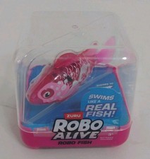 Zuru ROBO FISH Alive Hot Pink Color Changing Water Activated Fish Toy, New