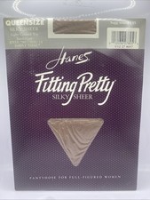 Vtg Hanes Fitting Pretty 1X Plus Light Control Top Barely There Pantyhose 781