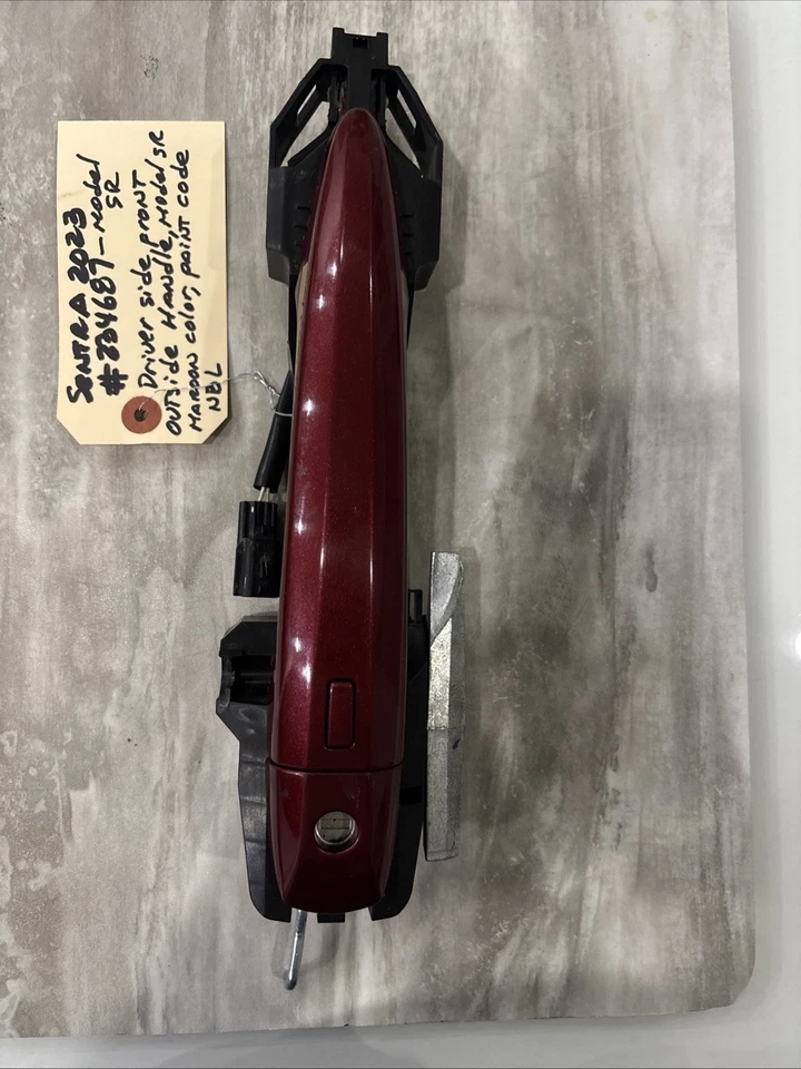 20-23 Nissan Sentra SR Driver Left Front Door Handle Exterior Maroon Paint NBL - Image 2 of 4