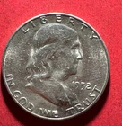 1952S US Franklin SILVER Half Dollar! "San Francisco" Mint! AU! Old US Coin!
