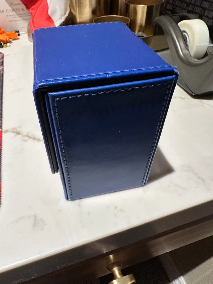 BCW Blue Deck Case LX Tarjeta de Juego Cuero sintético Magic The Gathering Caja de Almacenamiento Foto 4 de 4