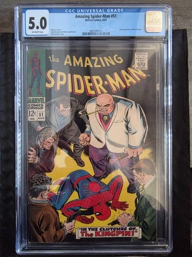 AMAZING SPIDER-MAN #51 CGC 5.0 1ST KINGPIN COVER,  2ND APPEARANCE OF KINGPIN ...