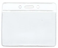 WHOLESALE 10 25 50 100 HORIZONTAL VINYL ID BADGE HOLDER INSERT 2.25"H x 3.5"W