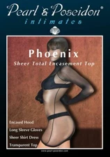 Phoenix - Wet Look Full Encasement Nylon Top with Closed Hands & Hood