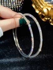 2.00 Ct Round Cut Simulated Diamond Huggie Hoop Earrings 14k Yellow Gold Plated