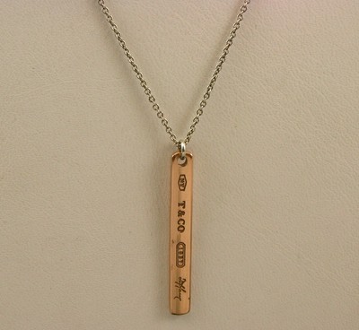 silver bar necklace tiffany