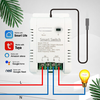WiFi Wlan Kabellos Temperatur Modul Sensor Tuya Smart Life APP Steuerung f AleVX