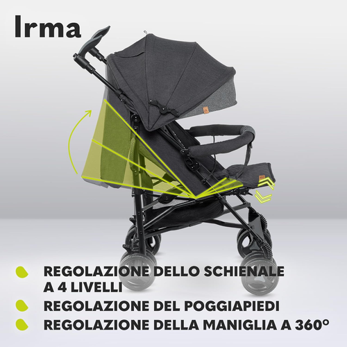 Irma Passeggino Leggero E Pieghevole per Bambini Da 6 Mesi Fino a 3 Anni Compatt - Foto 4 di 12