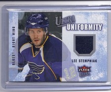 08-09 2008-09 ULTRA LEE STEMPNIAK UNIFORMITY JERSEY UA-LS ST. LOUIS BLUES