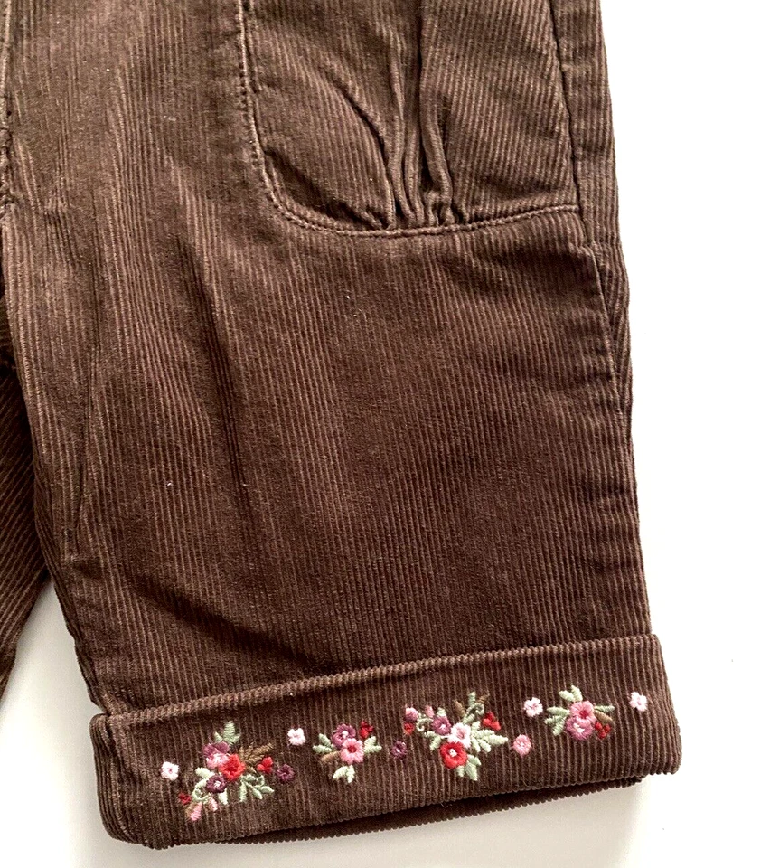 Bermudas Gymboree Niña Detective Pana Marrón Bordado Talla 5 Nuevas con Etiquetas Foto 2 de 3