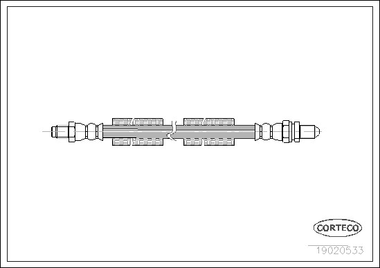 Corteco 19020533 Bremsschlauch Hinten 350 Mm FüR Ford-image