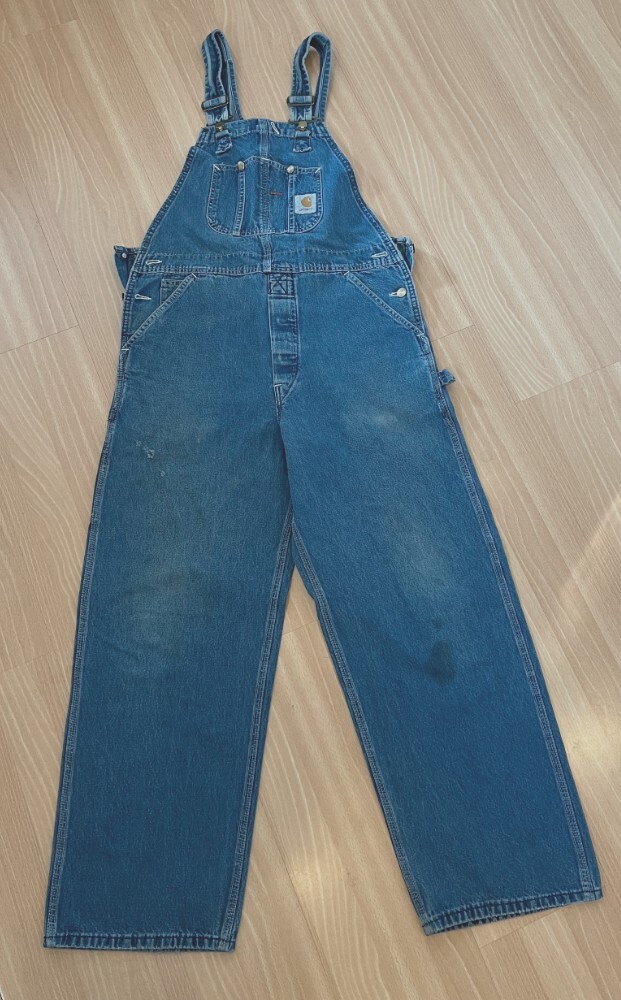 Carhartt R07-DST デニムオーバーオール 30 x 28 Carhartt R07DST Washed Denim Bib Overall