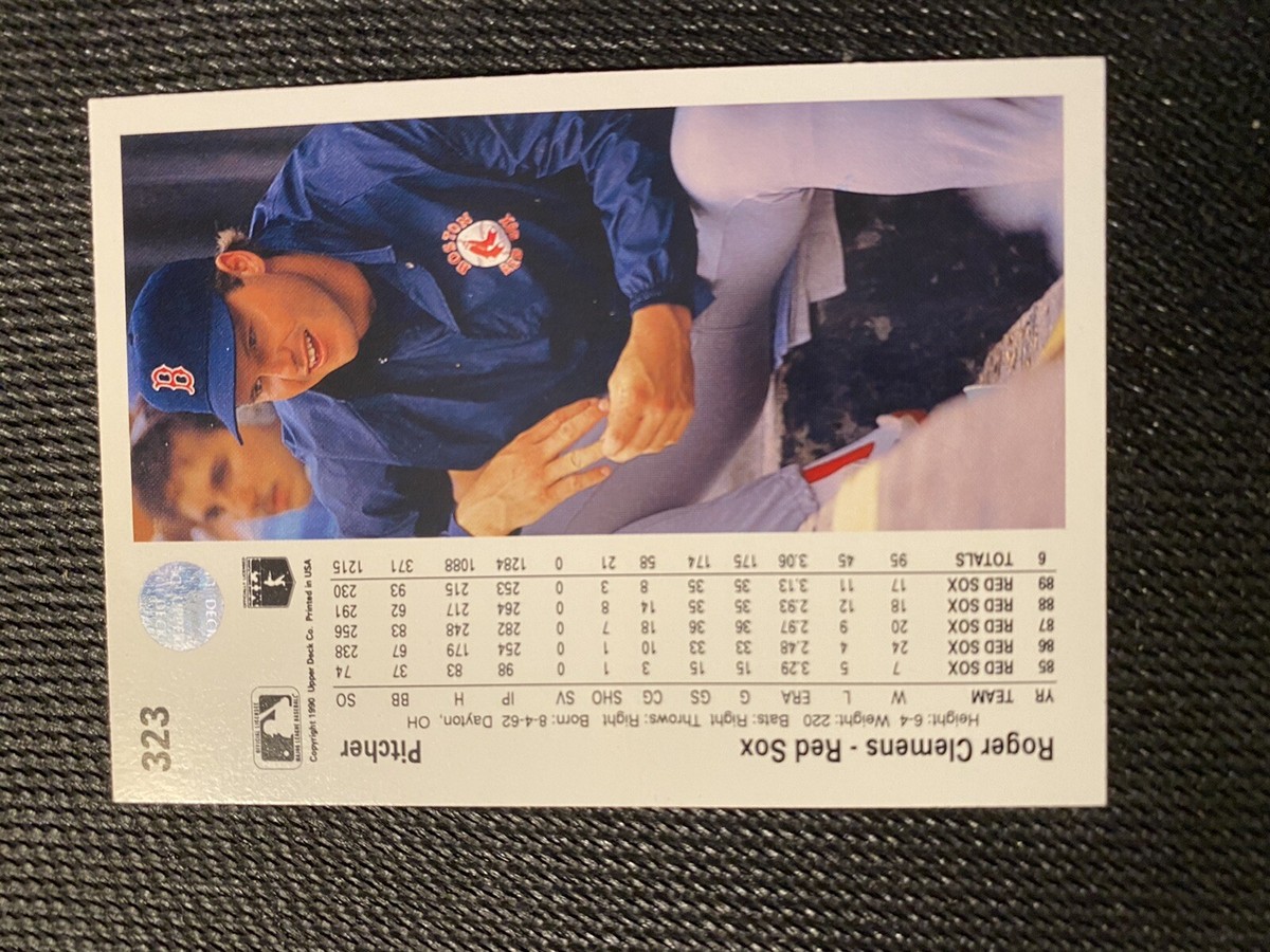 1990 Upper Deck Baseball Card #323 - Roger Clemens - Red Sox | eBay